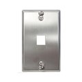 Maxpower Wall Plate Phone Flush 1-Port - Stainless Steel MA81244